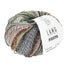 Lang Yarns Fiesta yarn, Yellow/Copper/Grey/Aqua, colour 0006, ball photograph