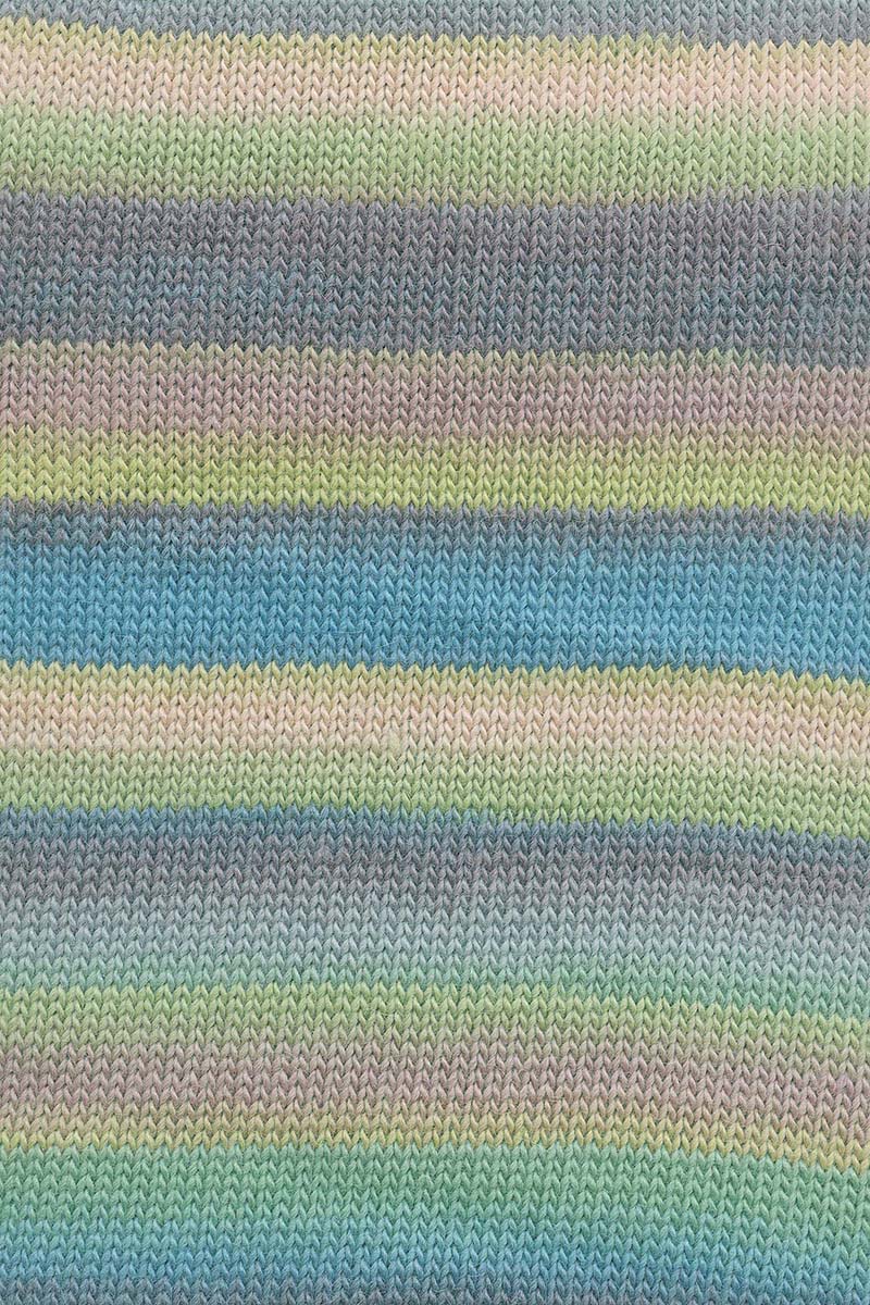 Lang Yarns Aurora yarn, Lime/Green/Purple/Turquoise, colour 0004, alternate product photograph