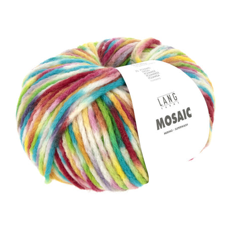 Lang Yarns Mosaic – 100g / 140m – Red/Turquoise/Yellow/Green (0004)