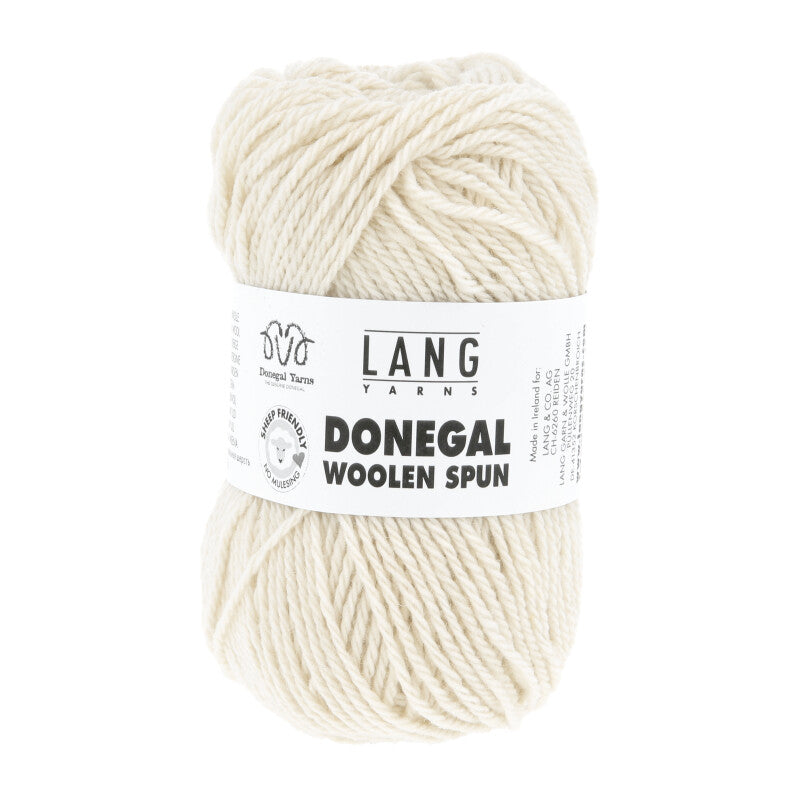 Lang Yarns Donegal Woolen Spun Yarn, 105m / 50g – White (0001)