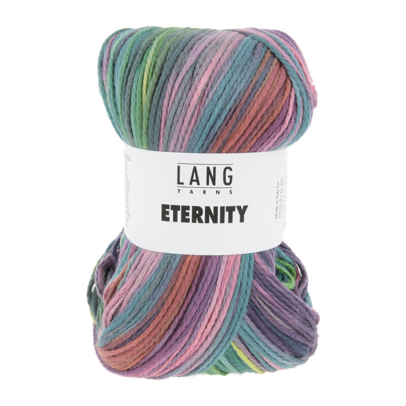 Lang Yarns Eternity – 100g / 340m – Purple/Pink/Lime/Emerald (0006)