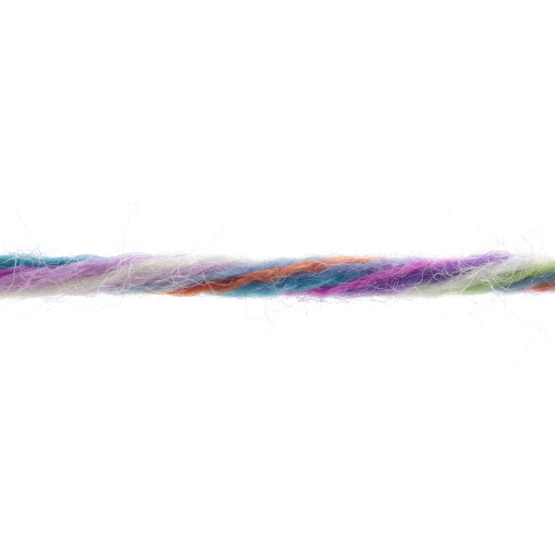 Lang Yarns Prisma – 100g / 180m – Dark Purple/Petrol/Orange (0002) – yarn texture