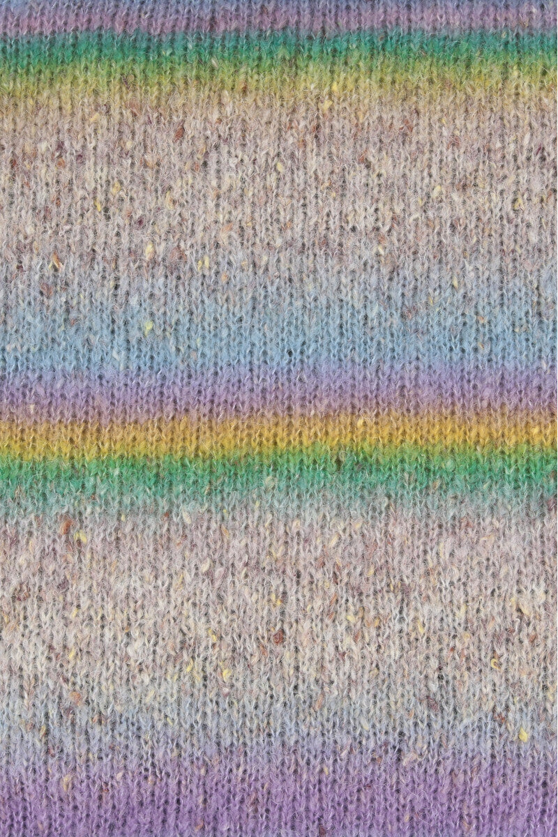 Lang Yarns Galaxy – 50g / 240m – Light Blue/Lilac/Green (0002) – detail