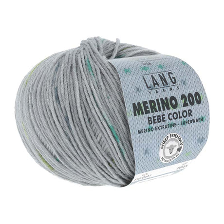 Lang Yarns Merino 200 Bébé Color Yarn, 203m / 50g – Grey-Green (0317)