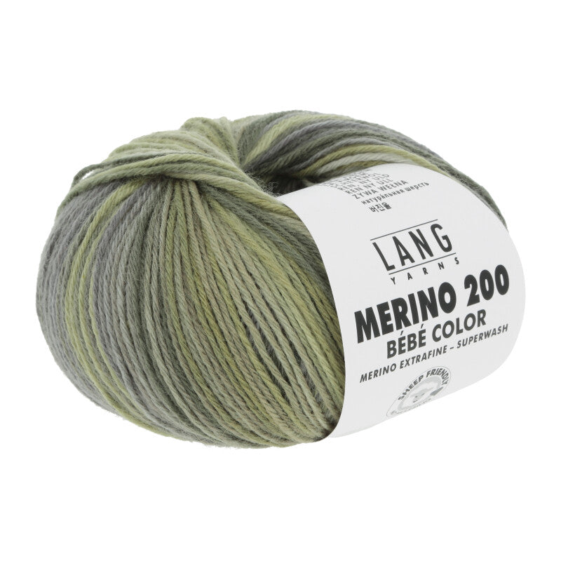 Lang Yarns Merino 200 Bébé Color Yarn, 203m / 50g – Ivy (0393)