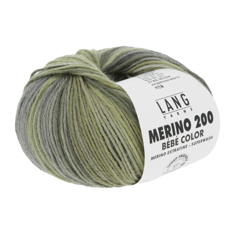 Lang Yarns Merino 200 Bébé Color Yarn, 203m / 50g – Ivy (0393)