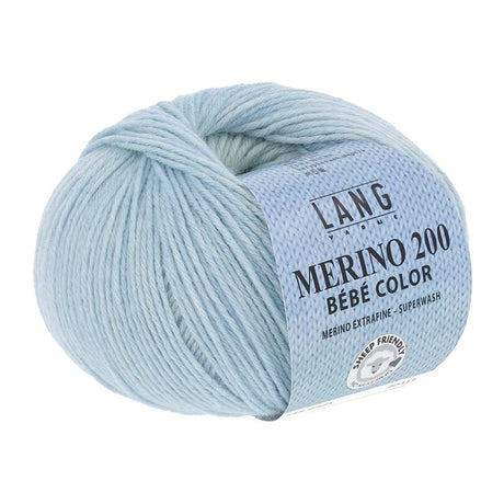 Lang Yarns Merino 200 Bébé Color Yarn, 203m / 50g – Azure (0421)