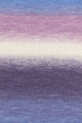 Lang Yarns Merino 200 Bébé Color Yarn, 203m / 50g – Blue/Viola (0550), yarn texture