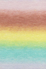 Lang Yarns Merino 200 Bébé Color Yarn, 203m / 50g – Rust/Mint (0552), yarn texture