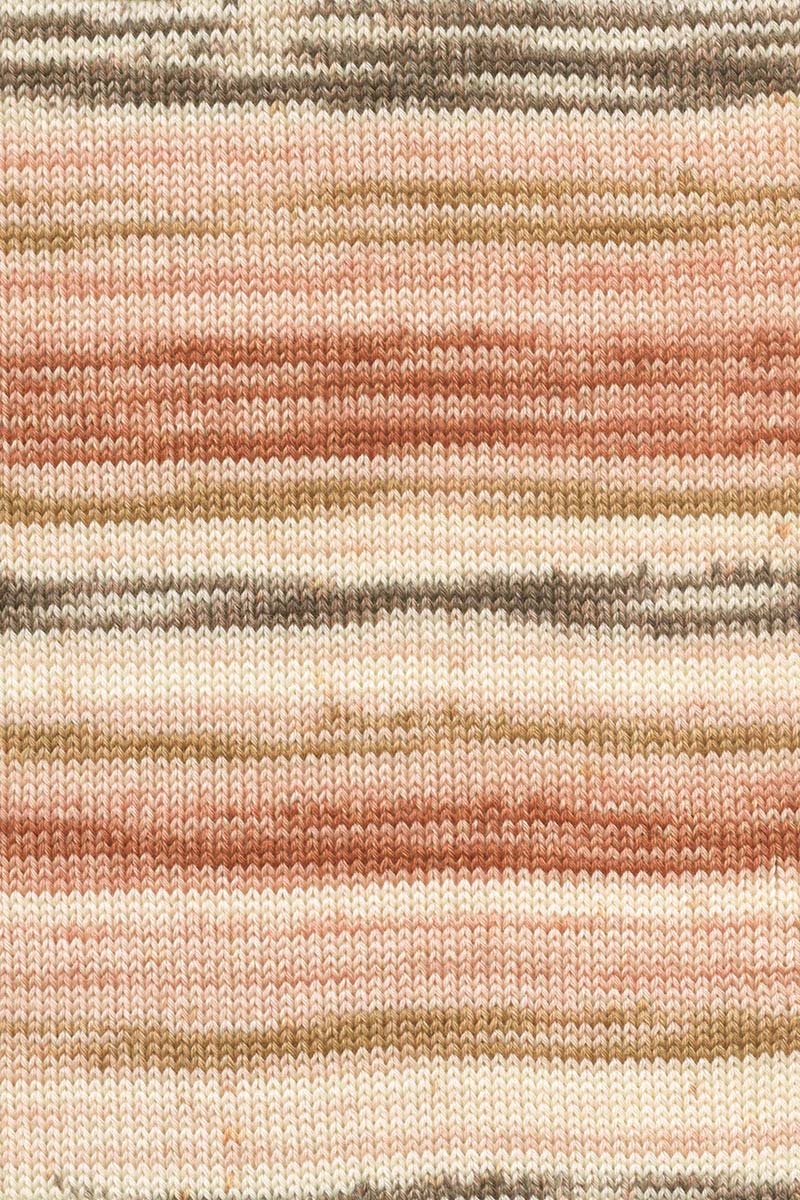 Lang Yarns Merino 200 Bébé Color Yarn, 203m / 50g – Offwhite/Pink/Terracotta (0601), yarn texture