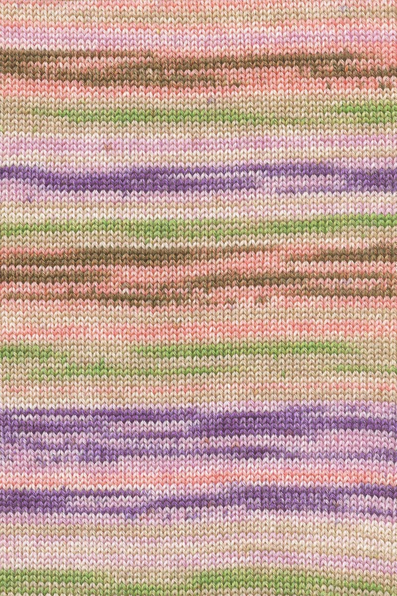 Lang Yarns Merino 200 Bébé Color Yarn, 203m / 50g – Violet/Flamingo/Grass (0602), yarn texture