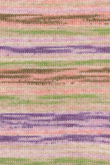 Lang Yarns Merino 200 Bébé Color Yarn, 203m / 50g – Violet/Flamingo/Grass (0602), yarn texture