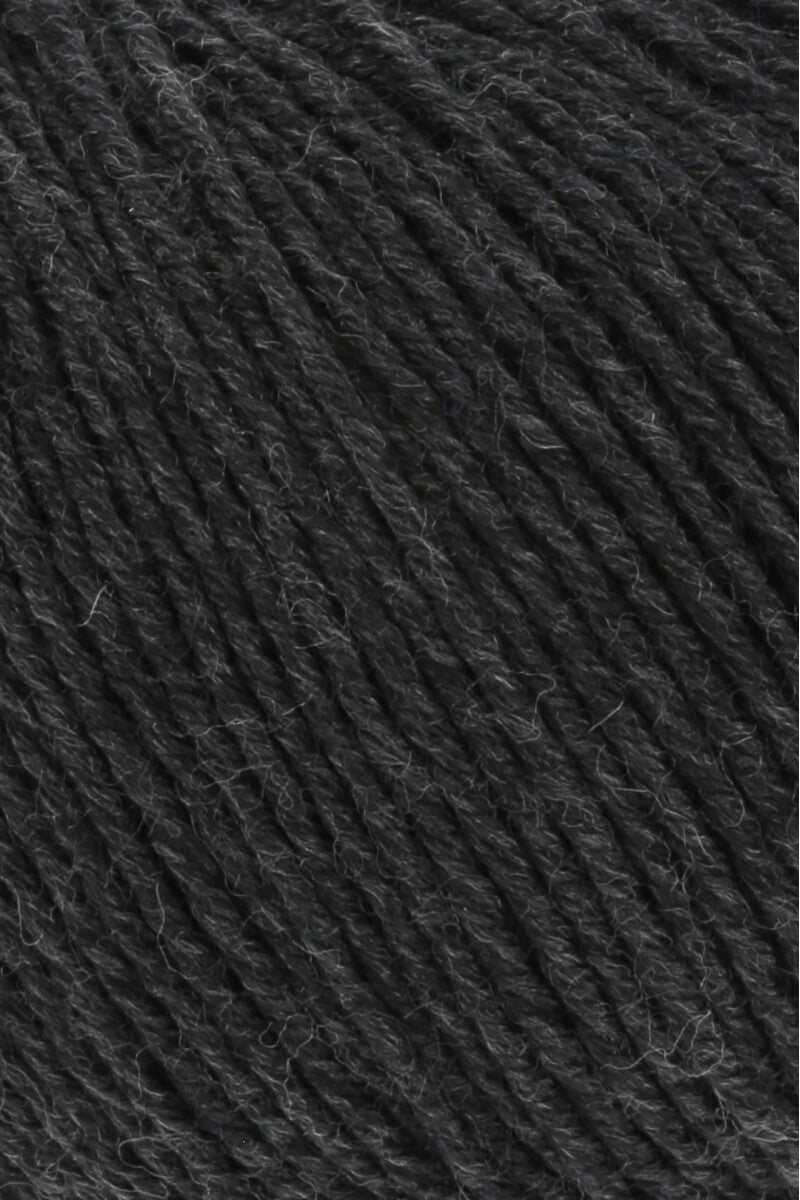 Lang Yarns Merino 150 Yarn, 150m / 50g – Anthracite Mélange (0005), yarn texture
