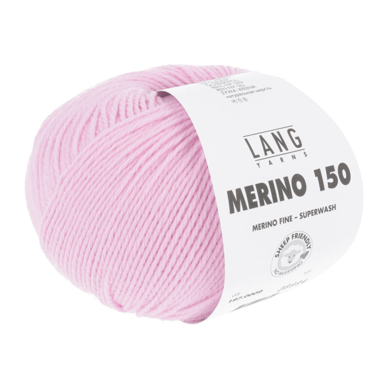 Lang Yarns Merino 150 Yarn, 150m / 50g – Rose (0009)