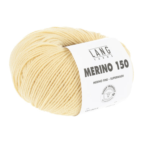 Lang Yarns Merino 150 Yarn, 150m / 50g – Yellow (0013)
