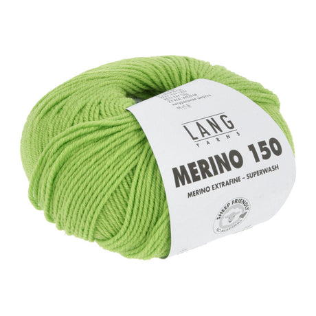 Lang Yarns Merino 150 Yarn, 150m / 50g – Lime (0044)