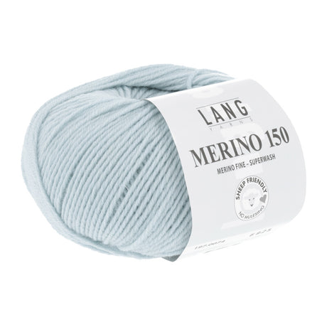 Lang Yarns Merino 150 Yarn, 150m / 50g – Ice Blue (0074)