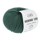 Lang Yarns Merino 150 Yarn, 150m / 50g – Dark Green (0118)