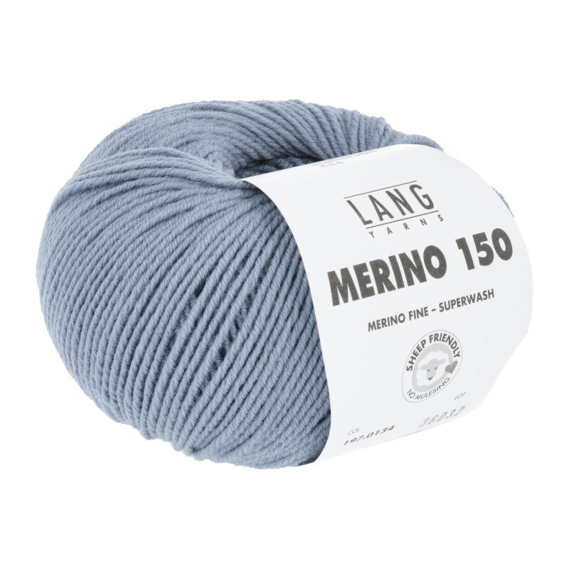 Lang Yarns Merino 150 Yarn, 150m / 50g – Jeans Medium (0134)