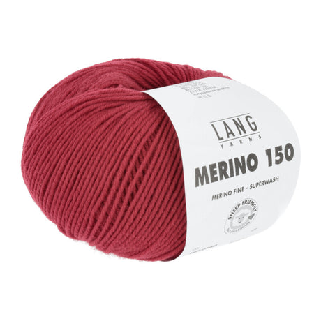 Lang Yarns Merino 150 Yarn, 150m / 50g – Hot Red (0160)