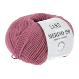 Lang Yarns Merino 150 Yarn, 150m / 50g – Raspberry Mélange (0165)