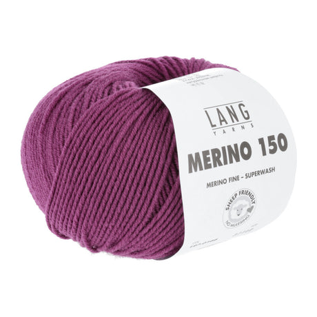 Lang Yarns Merino 150 Yarn, 150m / 50g – Berry (0166)