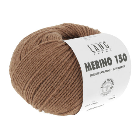 Lang Yarns Merino 150 Yarn, 150m / 50g – Light Brown (0167)