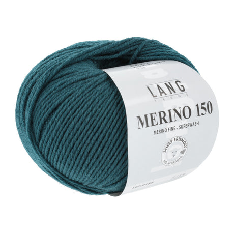 Lang Yarns Merino 150 Yarn, 150m / 50g – Dark Petrol (0188)