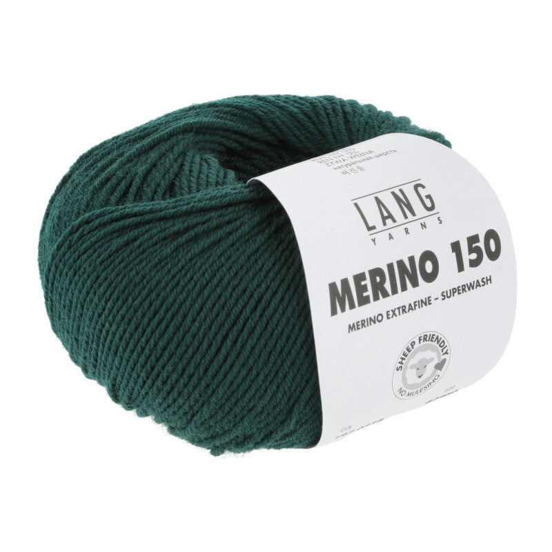 Lang Yarns Merino 150 Yarn, 150m / 50g – Fir (0218)