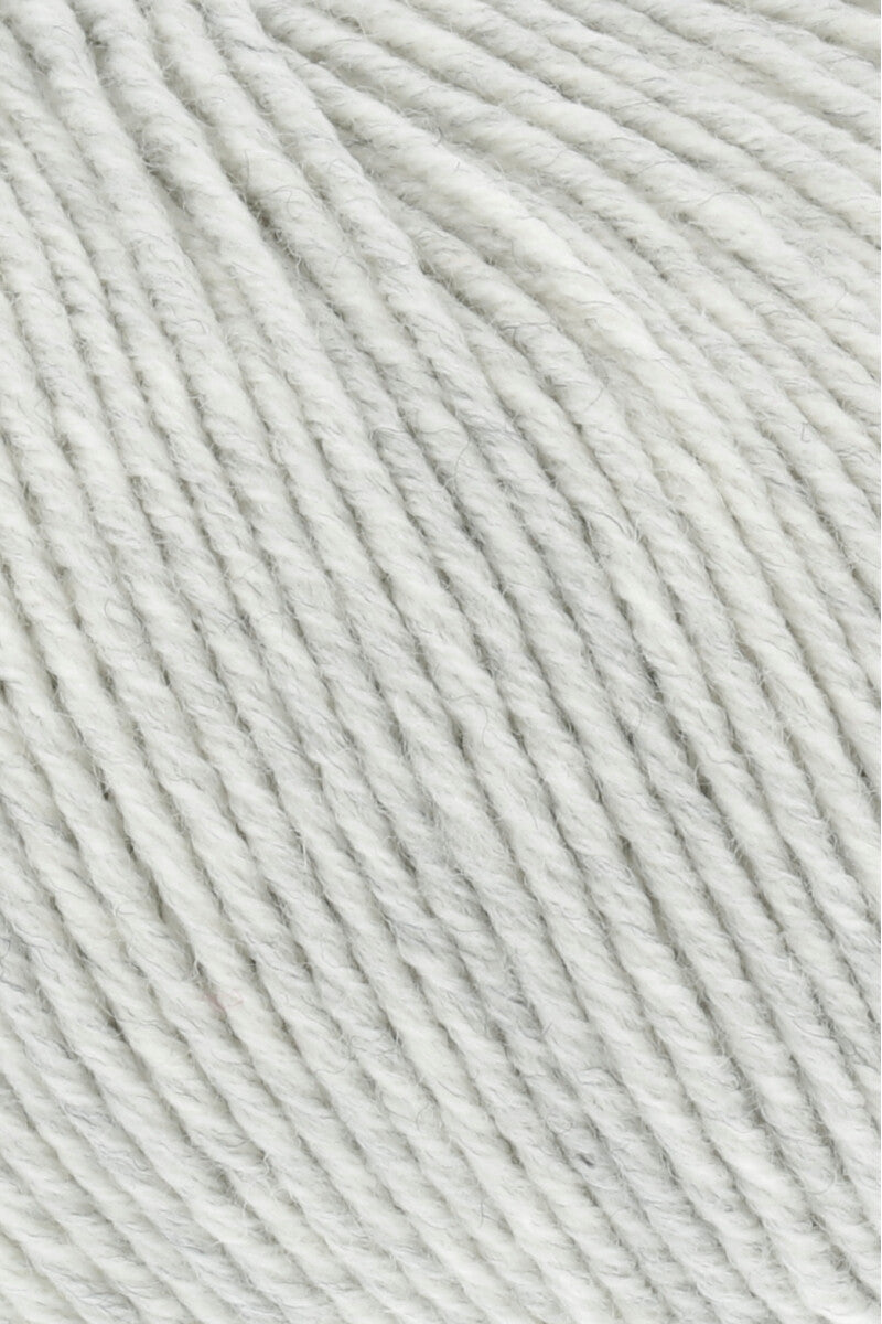 Lang Yarns Merino 150 Yarn, 150m / 50g – Light Grey Mélange (0223), yarn texture