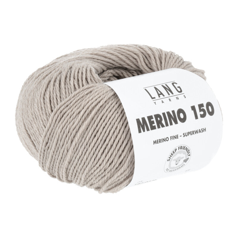Lang Yarns Merino 150 Yarn, 150m / 50g – Beige Mélange (0226)