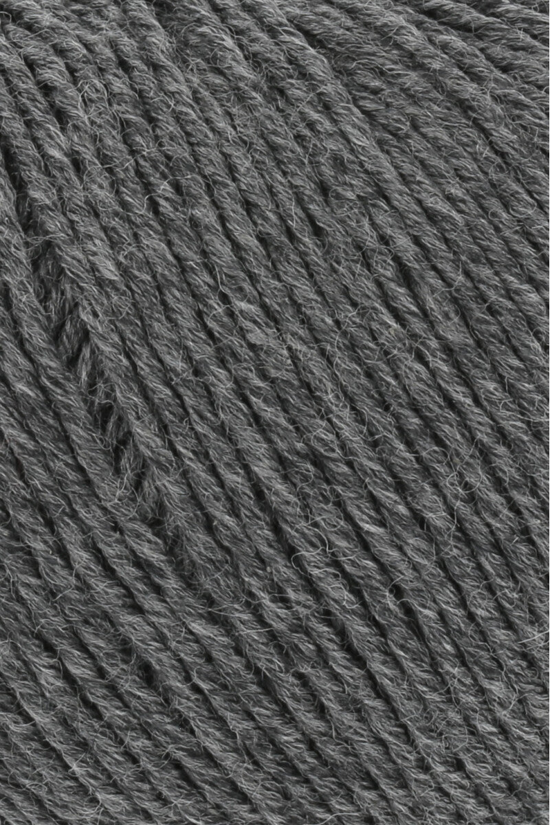 Lang Yarns Merino 150 Yarn, 150m / 50g – Dark Grey Mélange (0270), yarn texture