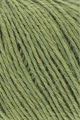 Lang Yarns Merino 150 Yarn, 150m / 50g – Light Olive Mélange (0297), yarn texture