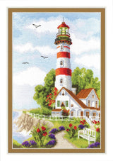 Counted cross stitch kit At the Native Coast with Aida.