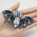Whimsical bat brooch kit with sparkling crystal beads