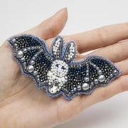 Whimsical bat brooch kit with sparkling crystal beads