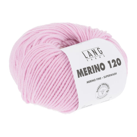 Lang Yarns Merino 120 Yarn, 120m / 50g – Rose (0009)