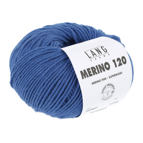 Lang Yarns Merino 120 Yarn, 120m / 50g – Royal (0031)