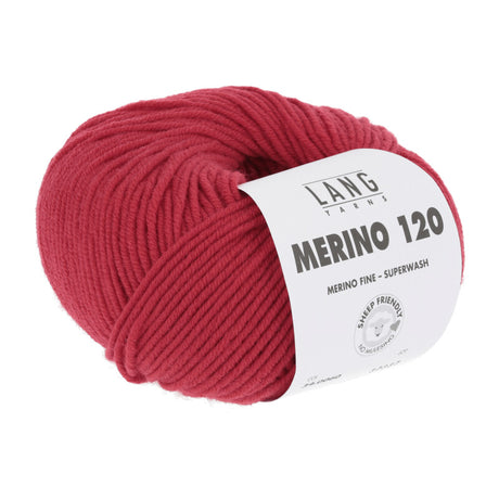 Lang Yarns Merino 120 Yarn, 120m / 50g – Red (0060)