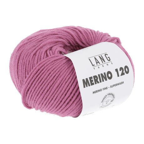 Lang Yarns Merino 120 Yarn, 120m / 50g – Pink (0085)