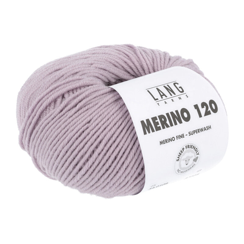 Lang Yarns Merino 120 Yarn, 120m / 50g – Rose Pale (0109)