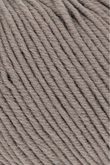Lang Yarns Merino 120 Yarn, 120m / 50g – Grey Brown (0126), yarn texture