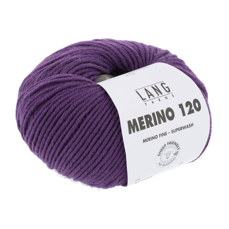 Lang Yarns Merino 120 Yarn, 120m / 50g – Lilac (0147)