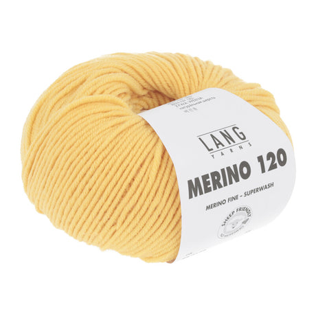 Lang Yarns Merino 120 Yarn, 120m / 50g – Gold Yellow (0149)