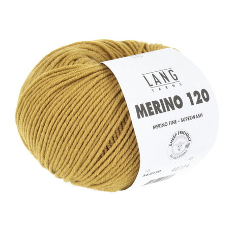 Lang Yarns Merino 120 Yarn, 120m / 50g – Brass (0150)