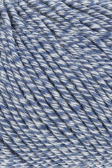 Lang Yarns Merino 120 Yarn, 120m / 50g – Marine/White Mouliné (0153), yarn texture