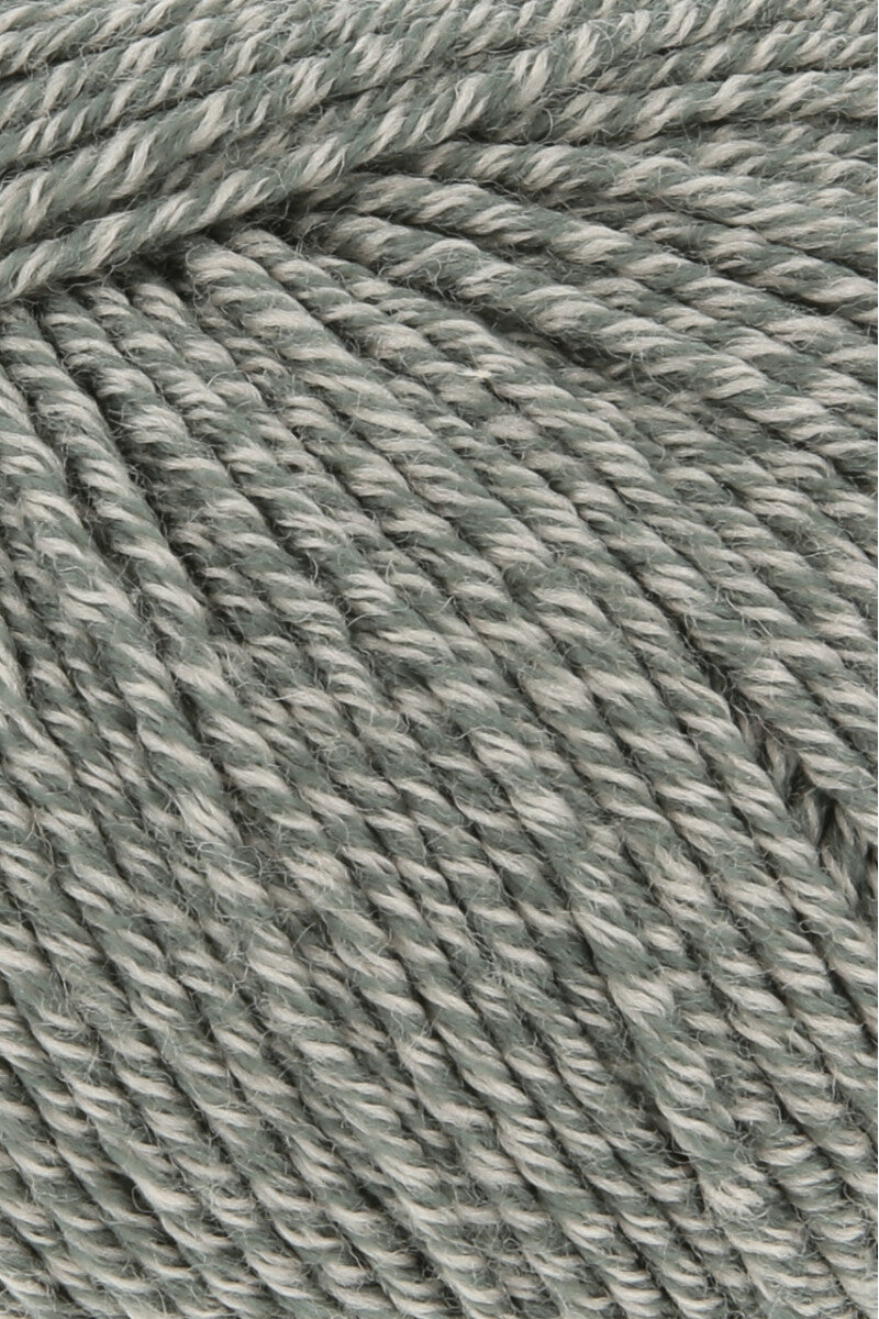 Lang Yarns Merino 120 Yarn, 120m / 50g – Forest Green/Beige Mouliné (0155), yarn texture