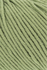 Lang Yarns Merino 120 Yarn, 120m / 50g – Light Olive (0198), yarn texture
