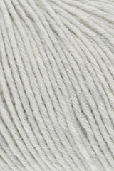 Lang Yarns Merino 120 Yarn, 120m / 50g – Light Grey Mélange (0223), yarn texture