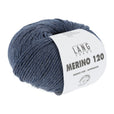 Lang Yarns Merino 120 Yarn, 120m / 50g – Dark Jeans Mélange (0234)